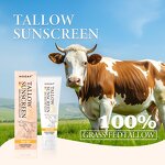 Beef Tallow Sunscreen Manufacturer - Private Label, SPF 50, Zinc Oxide, Organic & Non-Greasy Formula