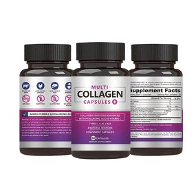 Hydrolyzed Collagen Capsules Manufacturer - Private Label 60-PC GMP Certified for Skin Beauty