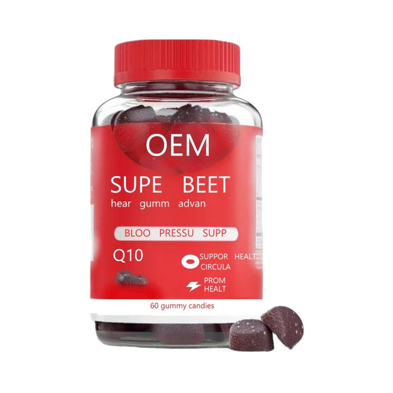 Beetroot Powder Gummies Manufacturer - Grape Seed Extract Coenzyme Q10, Strawberry Flavor, 60 Count