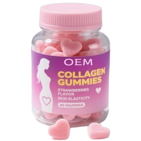 Collagen Gummies Manufacturer - with Biotin, Vitamin E, Zinc & Strawberry Flavor, 60 Count