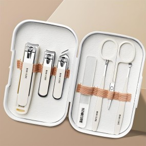 Pedicure Set Factory - 7pcs White Portable Foot Care Gift