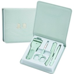 美容工具套装厂家-新款皮套4件化妆