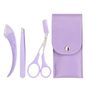 Eyebrow Grooming Kit Supplier - New Arrival 3pcs Makeup Purple
