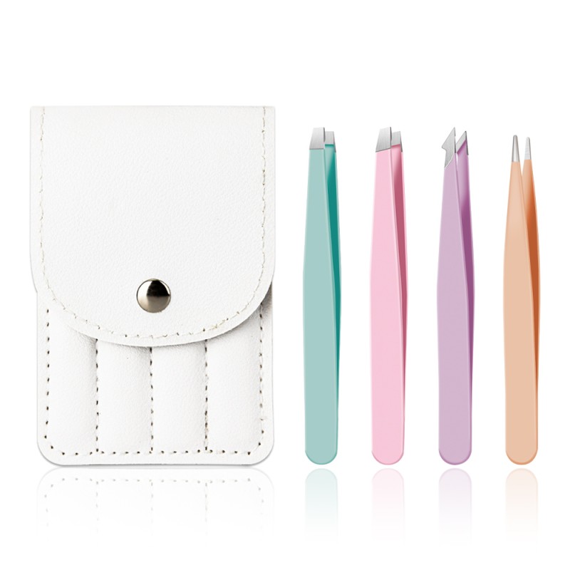 Eyebrow Tweezers Set Manufacturer - 4-Piece Durable Stainless Steel