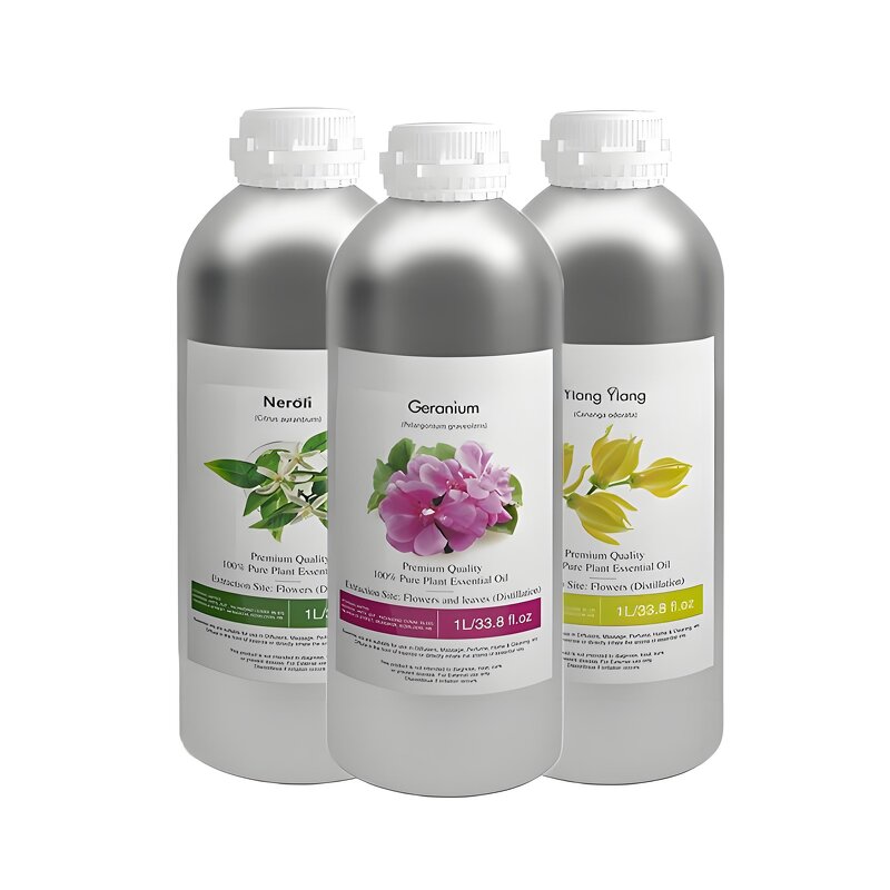 Pure Plant Essential Oils Manufacturer - 100% Organic, Floral & Citrus Fragrance, 1000ml for Massage & Perfume