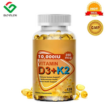Vitamin D3 K2 Softgel Capsules Manufacturer - Private Label, 120 Capsules/Bottle for Adults & Teens