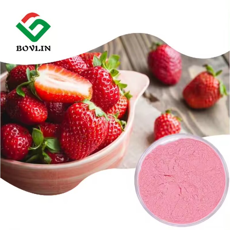 Organic Strawberry Extract Powder Manufacturer - Freeze-Dried Fruit Juice Flavor Powder