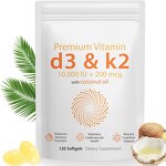 Vitamin D3 K2 Softgel Capsules Manufacturer - OEM ODM Private Label 10000iu 200mcg with Coconut Oil for Immunity