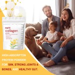16oz Multi-Collagen Peptides Powder with Vitamin C and Hyaluronic Acid Protein Supplement for Skin Health for Adults