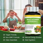 Complete Multivitamin Mineral Capsules for Men and Women with 20+ Essential Nutrients for Energy and Immunity Support