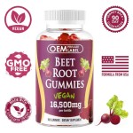Premium Beetroot Gummies with Magnesium and Vitamin C for Heart Health and Energy Boost - Customizable Private Label