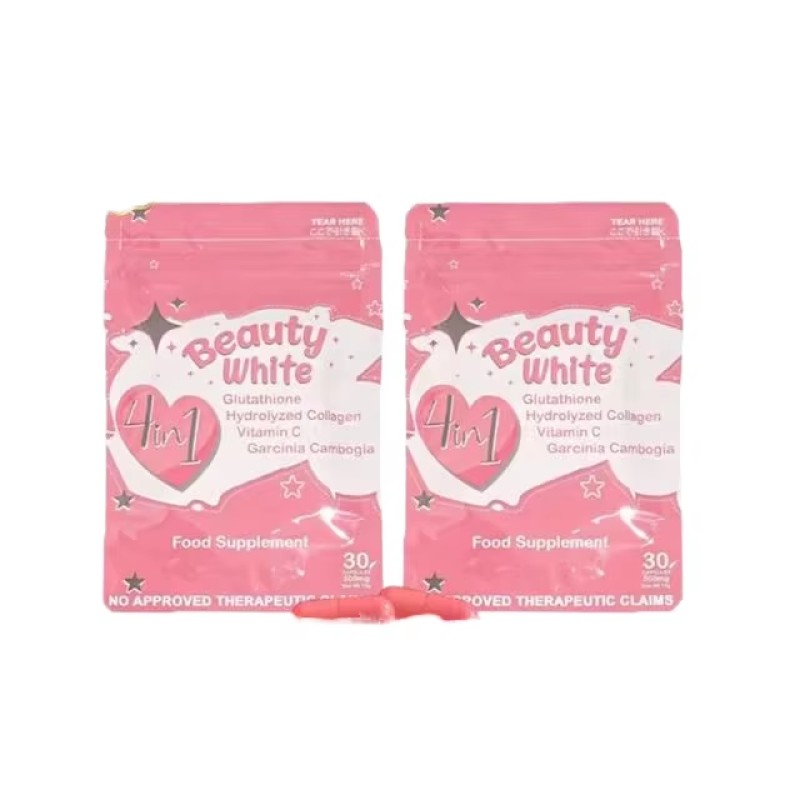 4-in-1 Gluta Collagen Beauty Capsules with Vitamin C and Garcinia Healthcare Supplement for Adults Skin Whitening