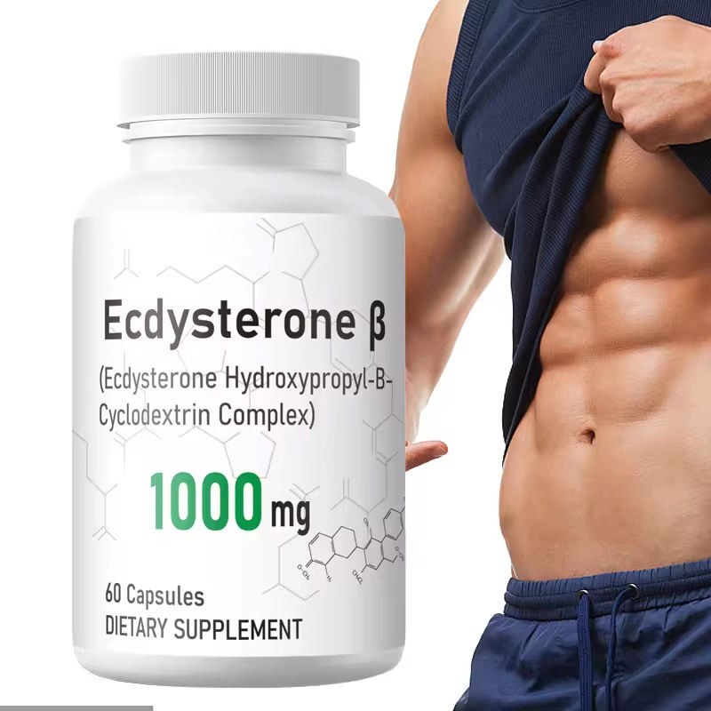 Premium 1000mg Beta Ecdysterone Capsules for Muscle Growth & Skin Health - Non-GMO, Vegan, Third-Party Tested