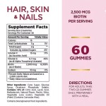 Biotin Hair Skin Nails Growth Gummies for Adults Vitamins for Stronger Hair and Healthier Beauty for Pregnant Women