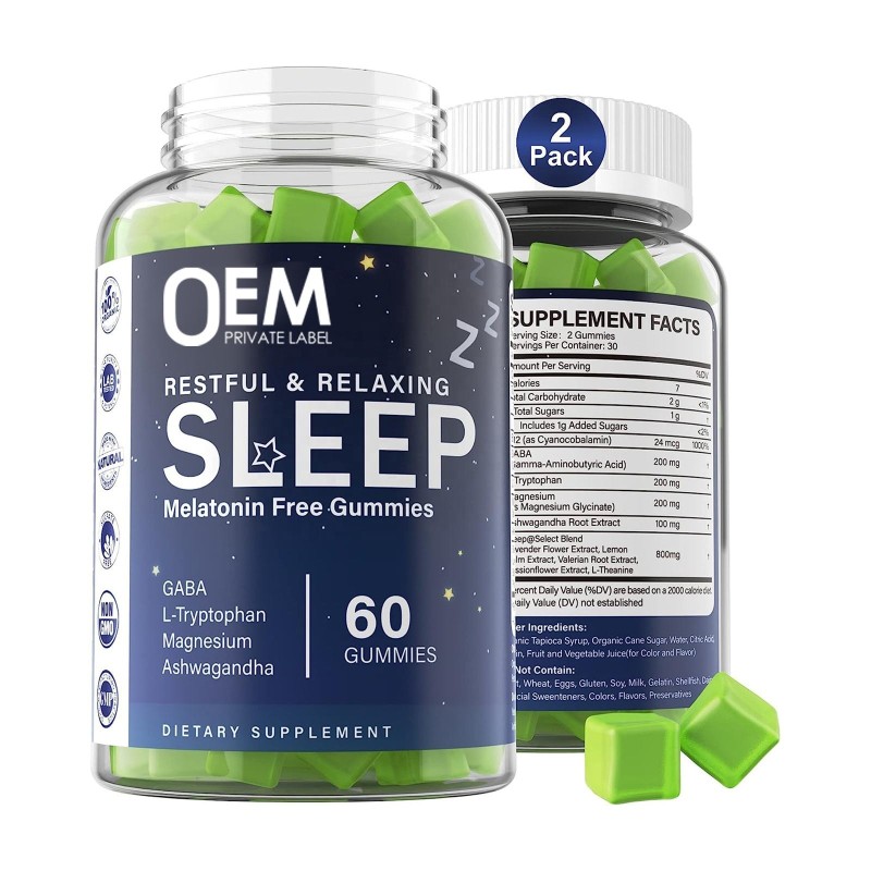 Hot-Selling Melatonin-Free Sleep Aid Gummies - Lemon Flavor, Promotes Restful Sleep & Relaxes Mood