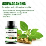 Pure Organic Supplements Ashwagandha Capsules Natural Plant Extract for Vegetarians Provide Energy