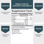 Top Rated Best Small Omega 3 Fish Oil Softgel Capsules High Potency EPA & DHA with Custom for Heart & Brain Health