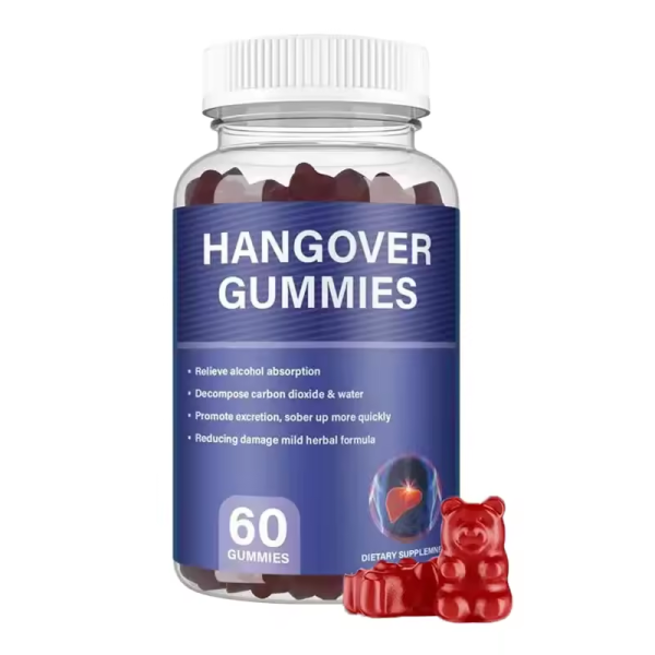 Private Label Vegan Hangover Relief Gummies With DHM and Milk Thistle for Liver Detox and Alcohol Metabolism Support
