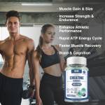 Creatine Monohydrate Sugar-Free Gummies for Energy & Muscle Growth - Liquid Filled, Natural Ingredients, Custom Flavors