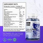Calm Support Gummies with L-Theanine and Ashwagandha for Stress Relief and Mood Balance Vegan Supplement