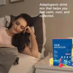 All-in-1 Raspberry Calm Magnesium Glycinate Drink Mix Powder Vitamins Supplement for Relaxation Effervescent Formula