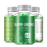 Vegan Super Greens Blend Gummies with Spirulina & Fiber - Weight Loss & Immune Booster Sugar-Free Chewables for Adults