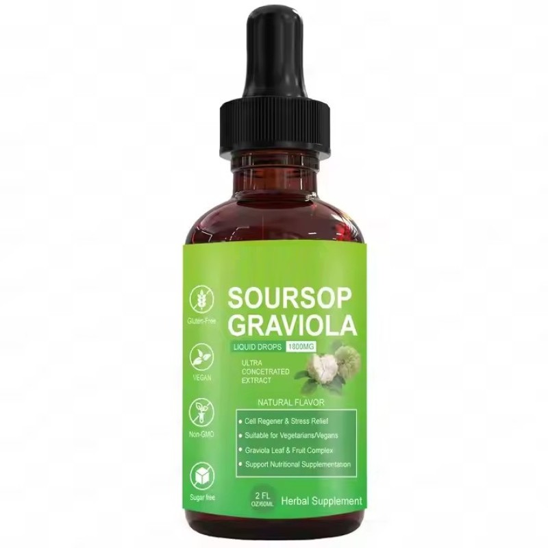 Soursop Graviola Liquid Pressure Relief Support Immunity Fruit Leaf Herbal Extract Vitamin VC Supply for Men and Women