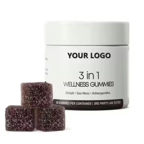 Herbal Extract Male Balance Health Shilajit Gummy with Seaweed and Ashwagandha Natural Energy Vitality