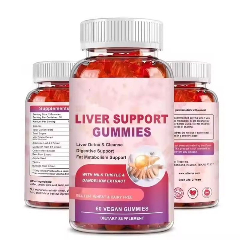 Supply Liver Support Milk Thistle Gummy for Digestion and Cleansing Liver Detox Gummy Clean up the Liver Vegan