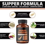 Red Ginseng Panax Ginseng Root Extract Capsules High Potency Herbal Supplement for Energy Boost Vitality Support