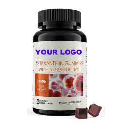 Premium Astaxanthin 24mg Gummies with Resveratrol and Vitamin B1 for Eye Health, Immunity and Antioxidant Support