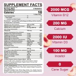 OEM Private Label Women's Multivitamin Gummies with Iron Calcium and Inositol for Immunity Hair Skin and Nails