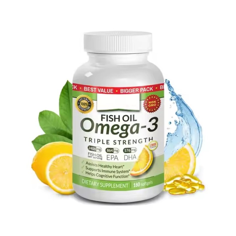 Fish Oil Softgel Capsules Wholesale Heart Support EPA DHA Fish Oil Omega 3 Softgel Brain Health Fish Oil Capsule