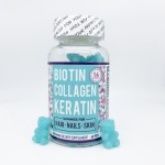 Biotin Collagen Keratin Gummies for Hair Growth and Skin Nail Support - Vegan Formula with Pectin Base
