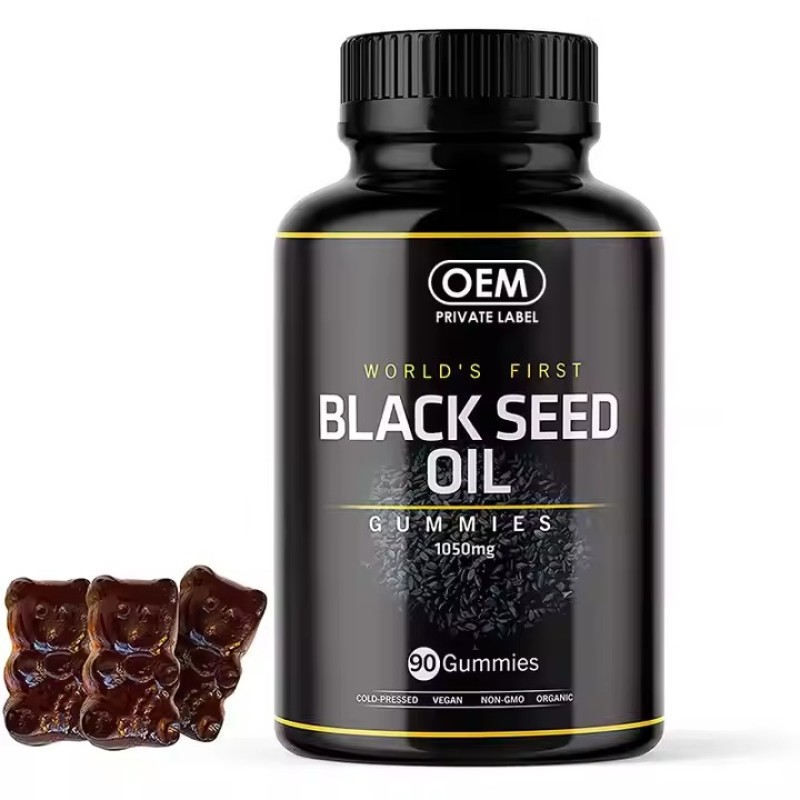 Organic Black Seed Oil Gummy Candy for Adults Natural Immunity Booster Supports Hair Skin and Heart Health