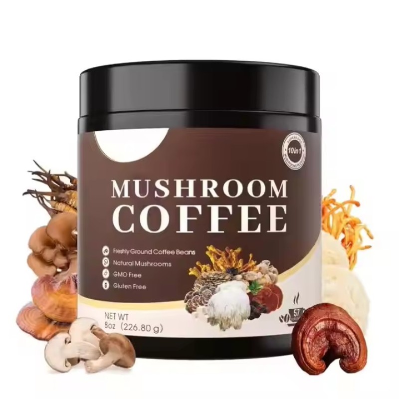 Natural Organic Mushroom Mix Coffee OEM Instant Lion's Mane Mushroom Coffee Mushroom Extract Lion's Mane Coffee Powder