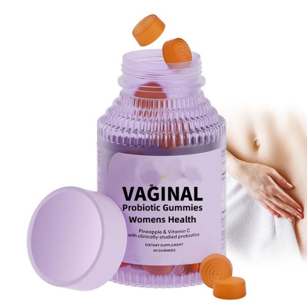 Halal Vaginal Probiotic Gummies with Vitamin C & Pineapple - Clinically Studied, 60-Count for pH Balance