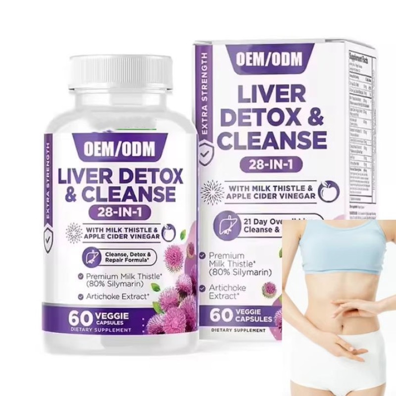 28-in-1 Premium Liver Support Capsules with Milk Thistle & Apple Cider Vinegar, Detox Formula