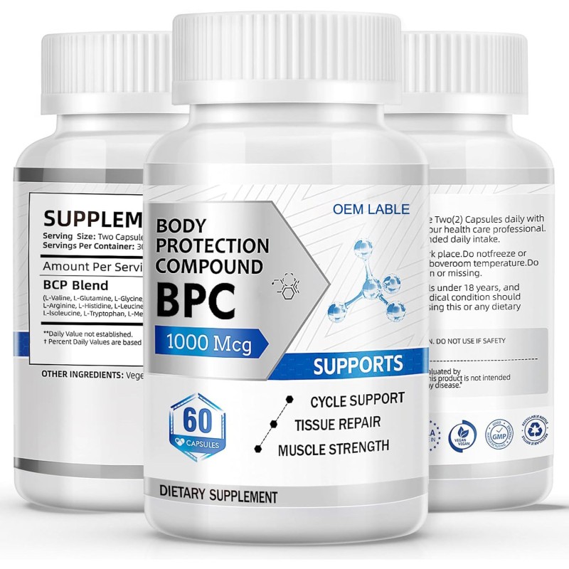 BPC  Amino Acid Capsules - Gluten & Dairy Free, Muscle Strength Support for Daily Workouts