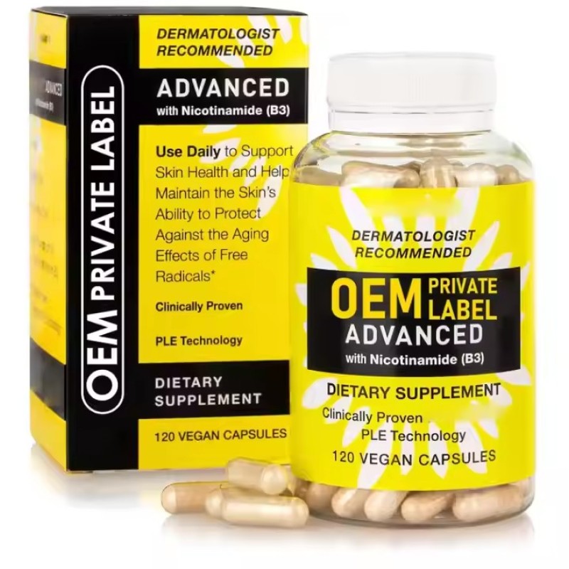 Wholesale Skin Whitening Capsules Nicotinamide B3 Supplement 500mg Health Antioxidant Rich Vitamin B3 Niacin Vegan Capsules