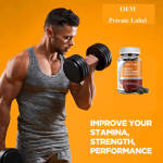 OEM/ODM Private Label Factory Supply Energy Booster Gummies with Horny Goat Weed & Maca Root for Male Enhancement