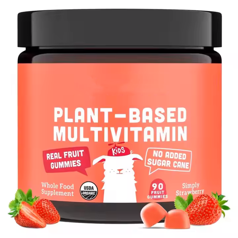 Plant Based Multivitamin Gummies for Kids Immunity Support with Real Fruit  Veggies