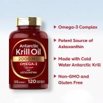 Wholesale Krill Oil 2000mg Soft Capsules Omega 3 EPA DHA Astaxanthin Supplements Red Krill Oil Softgels