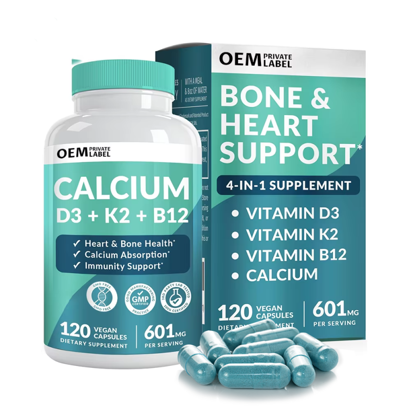 ODM Calcium D3 K2 B12 Capsules: Bone, Heart & Immune Support for Adults & Seniors
