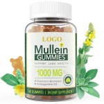 Private Label Mullein Leaf Gummies With Quercetin for Respiratory Support and Digestive Health - Lung Cleansing Formula