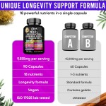 OEM PremiumNAD+ Supplement 300mg & Resveratrol 1000mg | Organic Longevity Formula with Liposomal NAD+