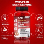 Creatine Monohydrate Gummy Bear Supplement with Green Coffee Bean Extract Vitamin B12 to Enhance Energy Gummy