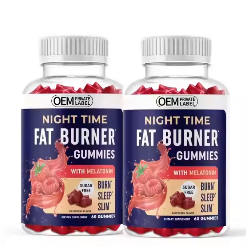 Night Fat Burner Gummies with Melatonin Green Coffee Bean for Adults Weight Loss and Sleep Support