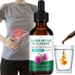 Liver Health Support Liquid Supplement Liver Detox and Cleansing Drops with Milk Thistle Herbal Extract Vegan