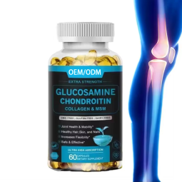 Vegetarian Glucosamine Chondroitin MSM Soft Capsules Turmeric Vitamin Supplement for Joint Elasticity Not for Newborns